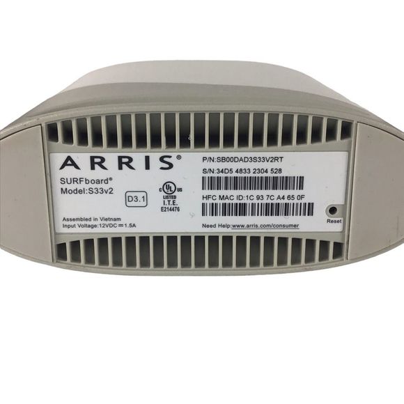 Arris S33 Surfboard DOCSIS 3.1 Multi Gigabit Cable Modem 2.5 Gbps Ethernet S33v2 - Picture 5 of 10